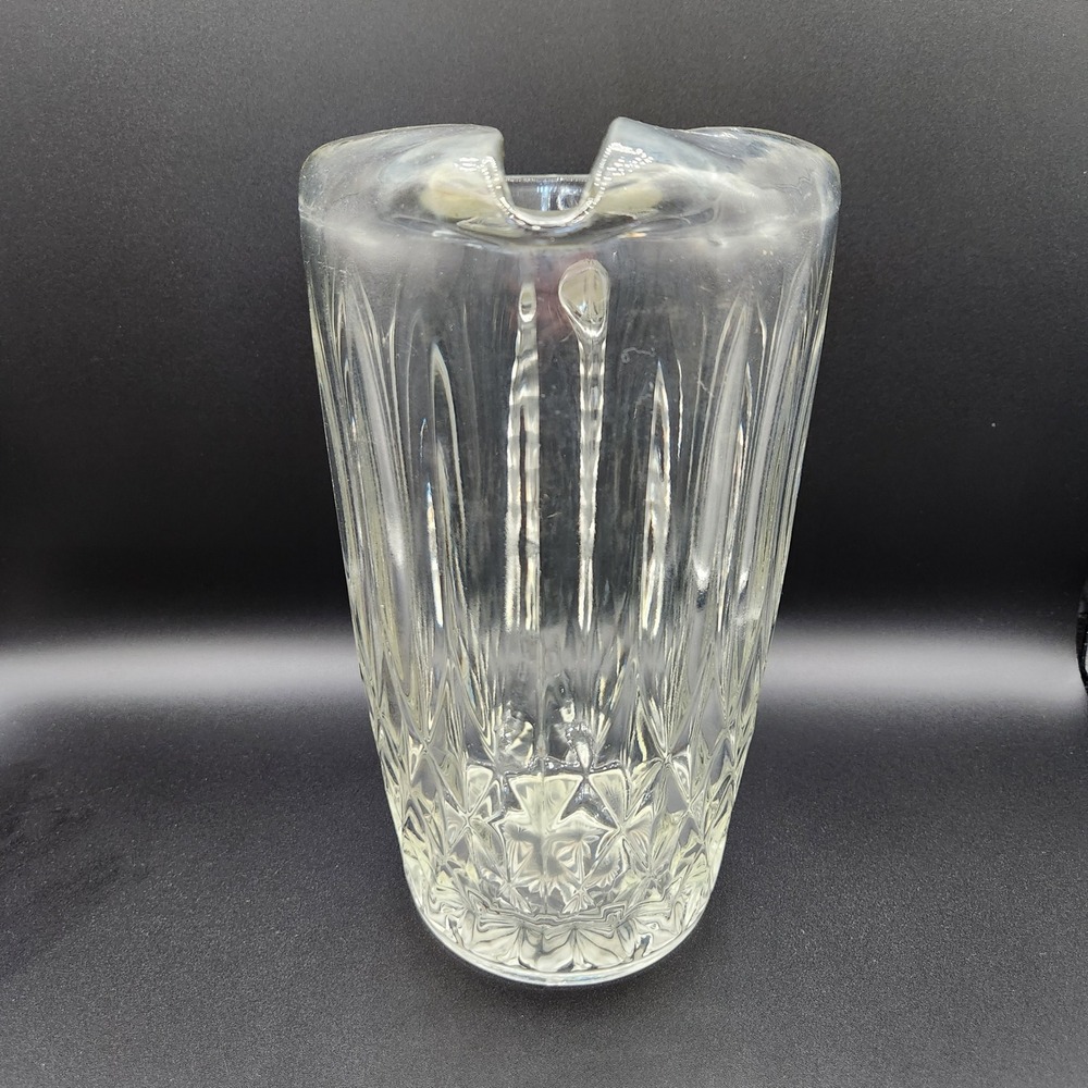 Beautiful Vintage Heavy Glass Pitcher - Picture 2 of 6